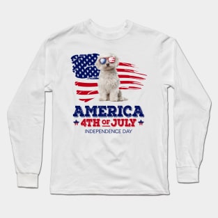 Maltese Flag USA - America 4th Of July Independence Day Long Sleeve T-Shirt